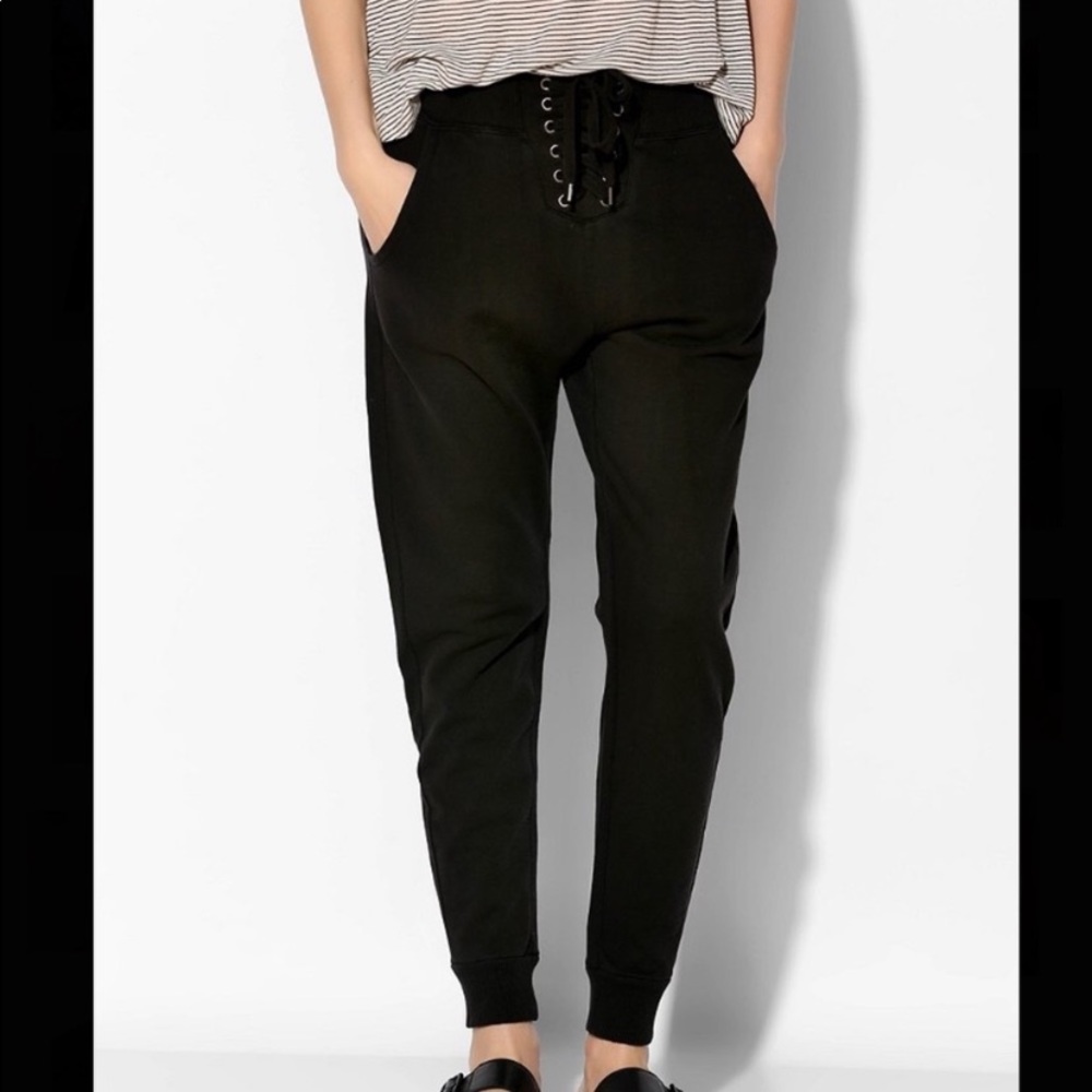 BDG Black Lace Up Sweatpants